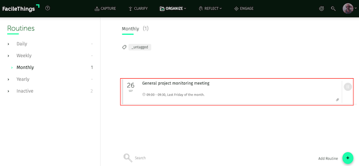 tracking routines