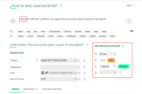 priorizando al aclarar