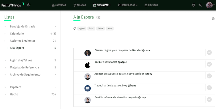 lista a la espera