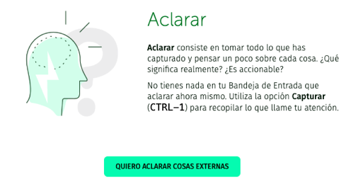 botón aclarar cosas externas