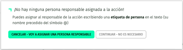 acción delegada sin responsable